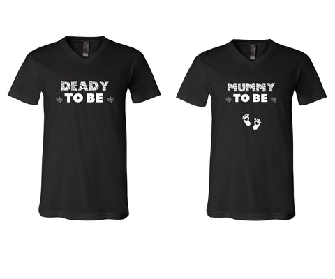 V Neck Pregnancy Announcement Shirts, Mommy To Be, Daddy To Be Halloween Shirts, Matching Halloween Reveal Shirts, Unisex Halloween Tees