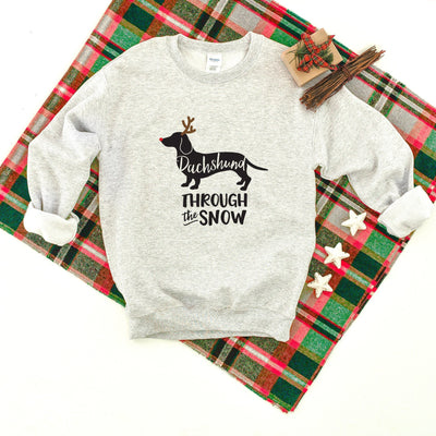 Dachshund Through the Snow Heavy Blend Crewneck Sweatshirt, Christmas Sweater,  Funny Dachshund, Funny Holiday, Funny Christmas, Dog Lover
