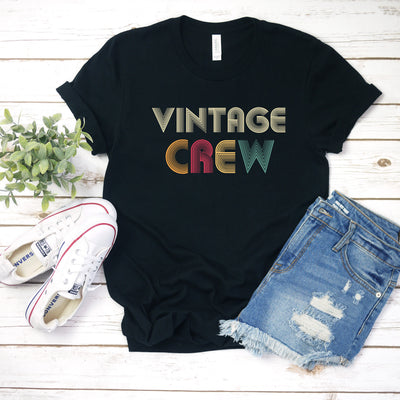 Vintage Crew Retro Colors  Shirt, B-Day Tee, Birthday Crew, Group Birthday, Funny Birthday, Gift For Birthday, Unisex Group Party Shirts!