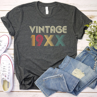 Birthday T-Shirt, Custom Year  Shirt, B-Day Tee, Vintage AF, Funny Birthday, Funny, Your Birthday Year Birthday Shirt, More Colors!