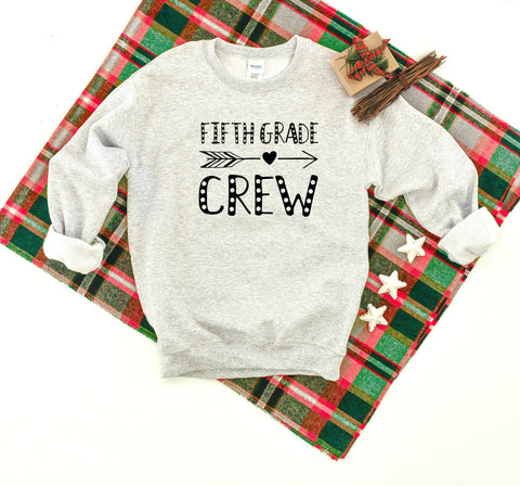 Fifth Grade Crew Heavy Blend Crewneck Sweatshirt, Teacher Sweater, School Teacher Sweatshirt, Teacher Crew Sweater, 5th Grade Crew
