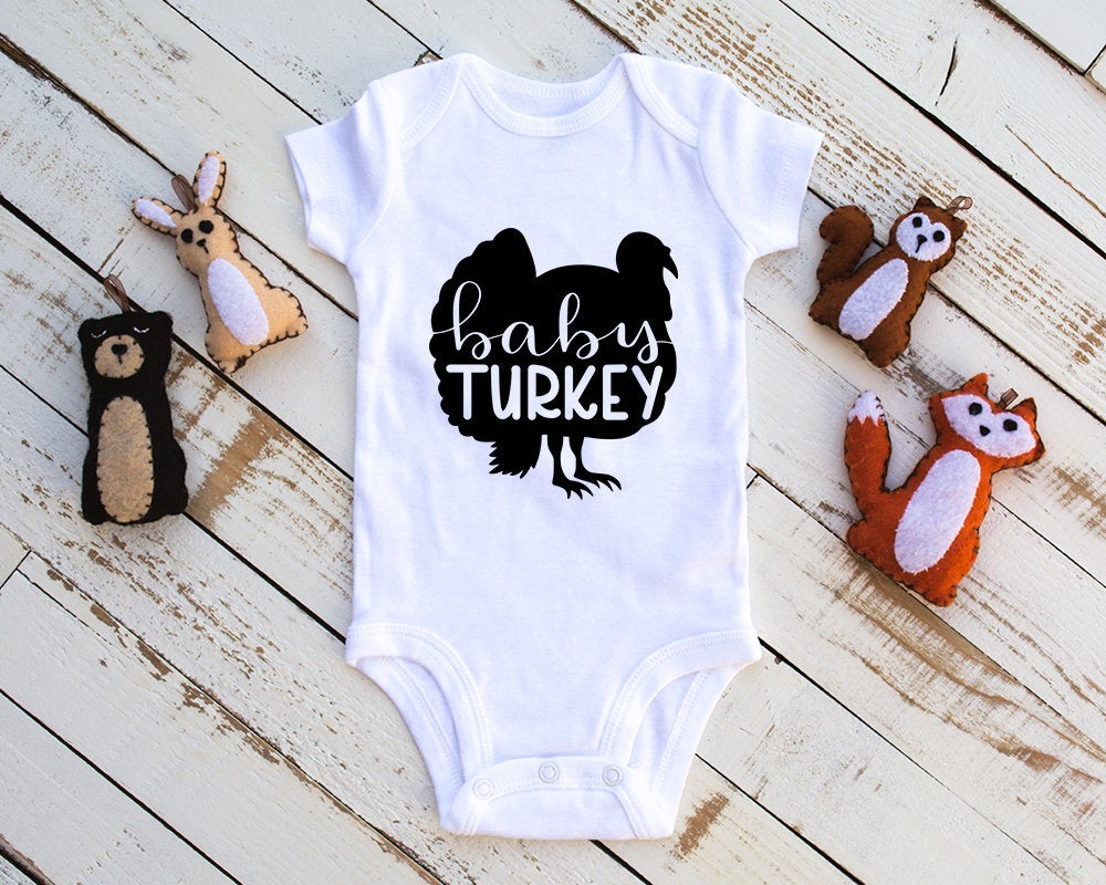 Baby Turkey, Thanksgiving Baby Infant Bodysuit, Baby Bodysuit, Thanksgiving Bodysuit, Holiday Baby Bodysuit Unisex Baby Clothes, Turkey