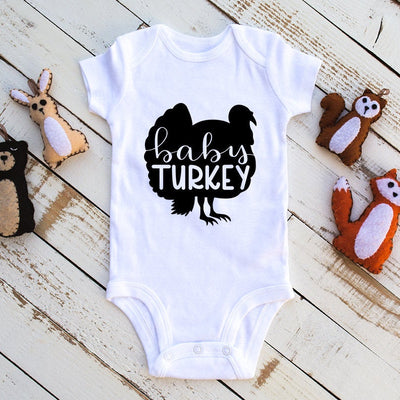 Baby Turkey, Thanksgiving Baby Infant Bodysuit, Baby Bodysuit, Thanksgiving Bodysuit, Holiday Baby Bodysuit Unisex Baby Clothes, Turkey