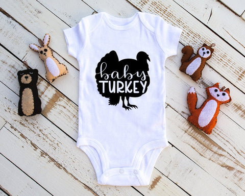 Baby Turkey, Thanksgiving Baby Infant Bodysuit, Baby Bodysuit, Thanksgiving Bodysuit, Holiday Baby Bodysuit Unisex Baby Clothes, Turkey