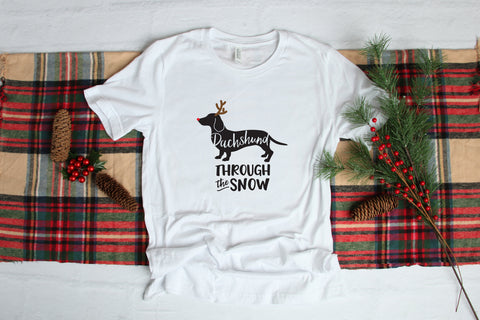Dachshund Through the Snow Christmas T-Shirt, Funny Sayings Shirt, Christmas Day Shirt, Holiday Shirt, Santa Shirt, Holidays Dachshund Shirt
