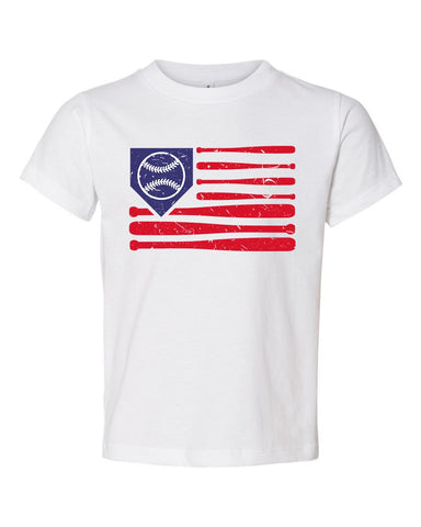 Baseball Flag Distressed T-Shirt, Toddler & Youth Shirt, Baseball Shirt, Toddler Shirt, Youth Shirt, Baseball Tee, Kids Baseball Shirt,