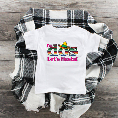 Toddler, I'm Dos, Let's Fiesta Birthday Shirt, Toddler Shirt, Mexican Fiesta Shirt, Funny Toddler Shirt, Toddler Shirt, Birthday Shirts, Two